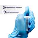 Kashi Scientific 1.5mL Snap Cap Clear Microcentrifuge Tube with Graduation and Marking Area, Lab Grade Polypropylene Plastic [1.5mL, 500]