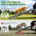 Dog Ramp for Car 73" Extra Long, Telescoping & Aluminum Dog Steps
