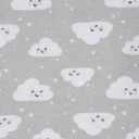 Gerber Boys and Girls Newborn Infant Baby Toddler Nursery 100% Cotton Flannel Receiving Swaddle Blanket, Clouds Grey, 5-Pack