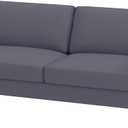 Sofa Cover Only. The Durable Fabric Karlstad Three Seat (Not Loveseat) Sofa Cover (Width: 205CM) Replacement Compatible for IKEA Karlstad 3 Seater Slipcover (Flax Polyester Darker Gray)