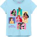 Disney Princess Girls T-Shirt-Cinderella, Belle, Tiana (4-5, Cancun)