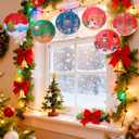 AWATIN 12 Pcs Christmas Hanging Paper Lanterns, 12 Inch Party Decorations Santa Hat 3D Snowman Reindeer Holiday Xmas Ornaments Home Winter Birthday Party Supplies