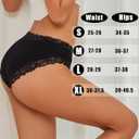 Knowyou Cotton Underwear for Women Cheeky Bikini Womens Underwear Pack Sexy Lace Wasit Hipster Brief Panties for Ladies (Small)