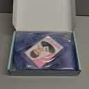 Blue Wig for Women Light Blue Short Bob Wigs with Bangs 14 Inch Loose Wavy Wig Synthetic Blue Purple Highlight Wigs Curly Cosplay Wig Shoulder Length Colorful Wigs for Girl Daily Party Costume Wigs