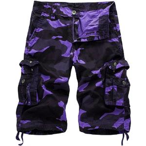 Mens Cargo Shorts Cotton Multi-Pocket Outdoor Camouflage Cargo Shorts (30)