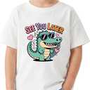 Happy Funny Last Day of School T-Shirt for Kids Toddler Girls Boys Short Sleeve Tee Cotton 2-8T (White)