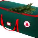 Large Christmas Tree Storage Bag, Fits Up to 7.5 ft Artificial Disassembled Trees with Durable Handles, Sleek Dual Zipper & Tag Card, Waterproof Tear-proof Holiday Xmas Bags Box for Years Use