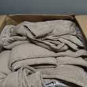 WDCOZY Cloud Soft King Size Quilt Set, Beige Tan Taupe Chenille Velvet