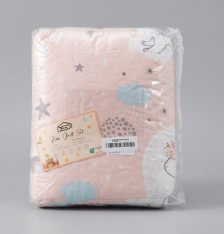 JSD Pink Unicorn Kids Quilt Set Full/Queen, 3 Piece Girls Printed Bedspread Coverlet with Pillow Shams, Lightweight Winter Quilted Blanket