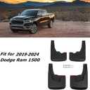 RMOURTEKK Mud Flaps Compatible with Dodge Ram 2019-2023 2024 Ram 1500 (New Body Style) with OEM Fender Flares Custom Front and Rear Mud Guard Set (4pcs-Set) (NOT TRX Model)