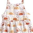 Infant Newborn Baby Girl Floral Romper Kids Spaghetti Strap One Piece Jumpsuit Shorts Toddler Summer Overall Clothes, 6-12M