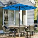 AreShark 9 FT Patio Umbrella for Outdoor, Outdoor Table Umbrella with Push Button Tilt and Crank, Outdoor Patio Umbrellas with 8 Sturdy Ribs for Market, Garden, Pool (Royal Blue)