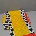 Windkream 2 Pcs Cartoon Story Table Runner Cartoon Story Birthday Party Supplies Cow Pattern Printed Check Table Decor Tablecloth Party Supplies,13 x 72 in (Classic)