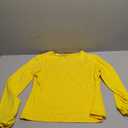 Women's Cotton Long Sleeve Shirts Crew Neck T-Shirts Soft Casual Breathable Tees Basic Tops Size Yellow M