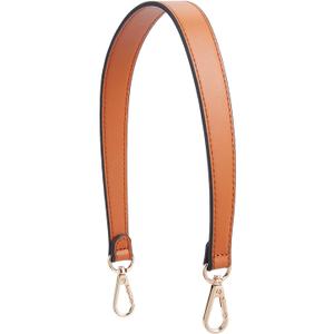 WADORN PU Leather Handbag Purse Handle, 15.7 Inch Short PU Leather Bag Strap Thin Shoulder Bag Strap Replacement Handle Strap (Orange Brown)