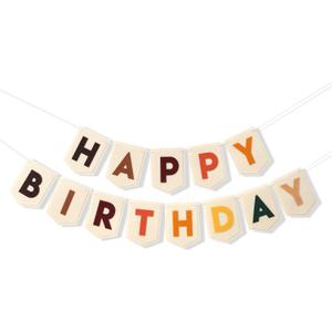Boho Felt Happy Birthday Banner - Bohemian Birthday Party Decorations,Boy Girl Birthday Felt Banner,Boho Happy Birthday Garland, Window Door Mantels Easy To Hang Decor