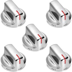 DG94-02141A (5PCS) for Samsung Stove Knob Replacement, DG94-02141A Knob Repalce AP6329515 PS12394473, Compatible with NX58M6630SS/AA, NX58M6630SS/AA-00, NX58M6630SS/AA-01, NX58R6631SS/AA-00