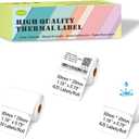 Thermal Labels Compatible for Supvan T50M Pro, Phomemo M110, Label Maker Tape Refill, Weatherproof & Tear-Resistant Thermal Stickers (30mm x 20mm, 1.18''x0.79'')