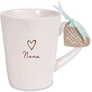 Pavilion Gift Company Nana Cup, 1 Count (Pack of 1), Cream, Ceramic, 15oz