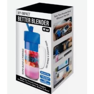 Hy-Impact Better Blender 16 Oz Cordless USB Rechargeable Turbo Power