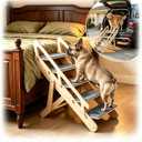 Dog Stairs Ramp for Large Dogs, Foldable Pet Steps for Bed, Car & Truck