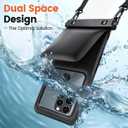 Floating Waterproof Phone Pouch 2 Pack, IPX8 Waterproof Phone Case with Double Space, Beach Cruise Vocation Essentials, Underwater Cell Phone Dry Bag for iPhone 17 16 15 Galaxy S26 Ultra