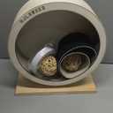 11.42in Silent Hamster Wheel with 2 Natural Chew Toys - Wooden Exercise Wheel with Removable Track, Quiet Spinner for Gerbils, Mice, Hamsters,Mouse,Syrian Hamster(11.42in)