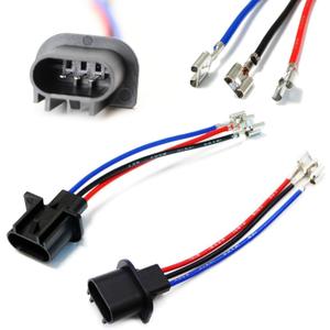 iJDMTOY H13/9008 to 9007/9004 or 9003/H4 Giboshi Terminal Polarity Adjustable Conversion Adapter Wiring Kit Compatible with Automtive Driving Light, Running/DRL, Fog Light, Retrofit, Off-Road Lighting