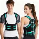 Upgraded Back Brace,Posture Corrector,Lumbar Support with Shoulder Support,Adjustable Full Back Straightener for Upper & Lower Back Pain Relief, Hunchback, Scoliosis & Spine Alignment (S)