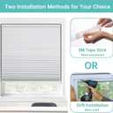 Changshade Blackout Cordless Cellular Shades for Windows,Honeycomb Blinds with Thermal Insulation,UV Protection,Child Safe,Privacy Light Control,Easy to Install48" W x 72" H,White
