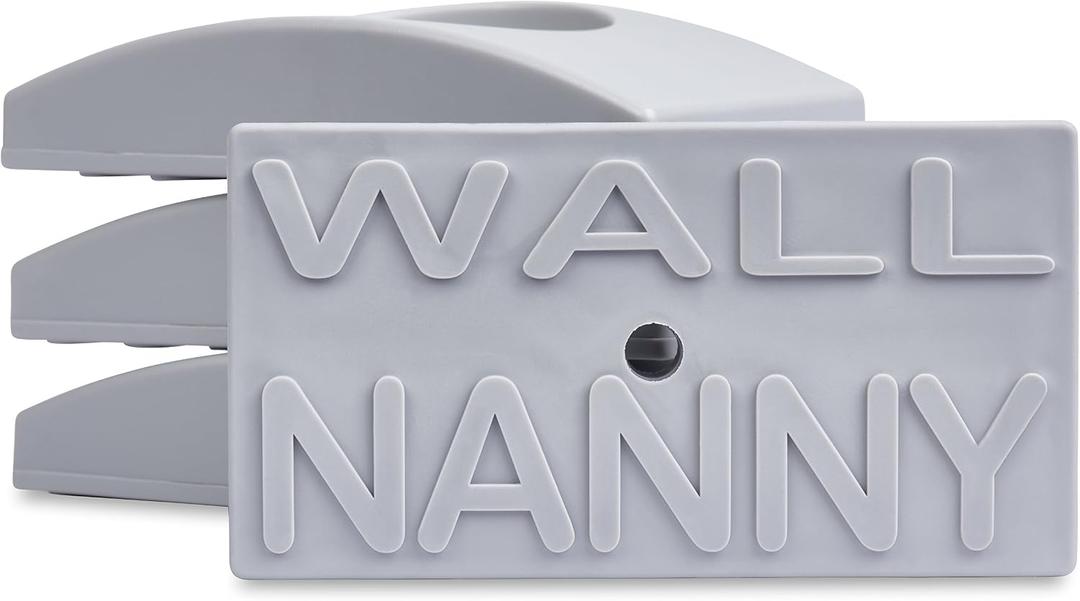 Wall Nanny - Baby Gate Wall Protector (Made in USA) Protects Walls and Doorways from Pet Gates - for Pressure Mounted Indoor Safety Baby Gates - Gray