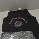 Peace Love And Pilates Meditation Instructor Pilates Tank Top (Small, Black)