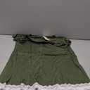 Ekouaer Women's Nightshirt Short Sleeve Button Down Nightgown V-Neck Sleepwear Pjs Dress Army Green Medium