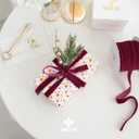 3 x MEEDEE Burgundy Velvet Ribbon 5/8 Inch Single Face Nylon Velvet Ribbon 25 Yards Maroon Velvet Ribbon for Christmas Tree, Ornaments, Gift Wrappig, Rustic Wreath, Invitations, Bouquet, Sewing Crafts