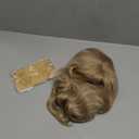 Mix Blonde Wig with Bangs 14inch Wig for Women Halloween Costume Praty Cosplay Wig with Red heart-shaped sunglasses (Color-5)