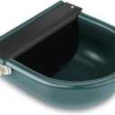 Yosoo Automatic Drinking Waterer Bowl, 4L Automatic Water Trough Livestock Drinking Bowl Drainage Hole Water Trough Farm Grade with with Copper Nozzle for Horse Cattle Goat Sheep Dog