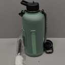 Insulated Water Bottle | Thickened Stainless Steel for Gym and Hiking with Straw, Carrier Bag, Handle Strap | BPA-Free 87 oz (Verdant)