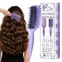Curl Defining Brush for Curly Hair  Detangling & Styling Brush with Wide Tooth Design, Soft Bristles Reduce Frizz, Shape Curls & Waves for Women and Men, Wet & Dry Use (Purple)