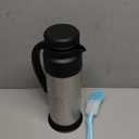 Creamer Pitcher for Coffee,1L/34 Oz Thermal Coffee Carafe,Stainless Steel Coffee Carafes for Keeping Hot and Cold,Double-Wall Design,12-Hour Hot & Cold,Leak-Proof, Portable for Travel,Camping,Office (33.8 Ounces, Silver)