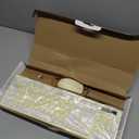 Wireless Keyboard and Mouse Combo, Full-Sized Wireless Keyboard and Adjustable DPI Mouse, 2.4GHz USB Receiver, Keyboard and Mouse for PC, Windows, Desktop, Laptop (Canary Yellow)