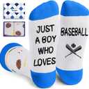 HAPPYPOP Birthday Gift for Boys - Kids Soccer Basketball Baseball Hockey Socks with Cards (XXL)