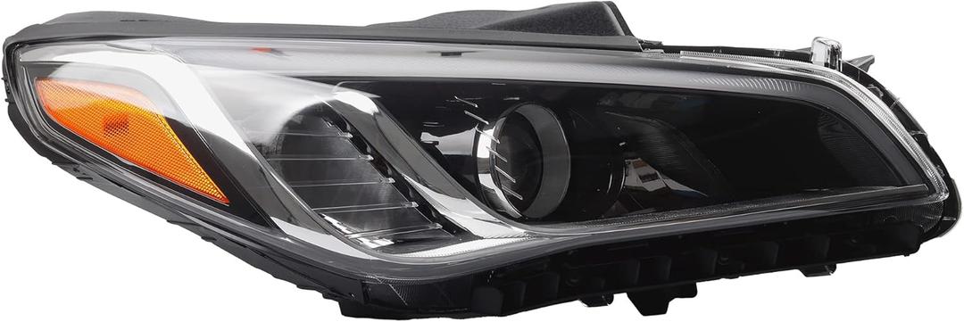 Dasbecan Halogen Headlight Compatible With Hyundai Sonata 2015 2016 2017 Right Passenger Side Headlamp Assembly Replaces# 92102-C2000 92102C2000 HY2503183 Without Bulbs