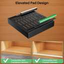 4 Pack Pull out Cabinet Organizer, 21"Deep, Heavy Duty Full-extension Slide out Drawers for Kitchen Cabinet, Roll out Shelf Storage with Nano Adhesive for Pots, Bathroom, Pantry, Home, Black