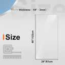 KINLINK 24x48 Plexiglass Sheets 1/8 inch Thick, 3mm Clear PET Large Acrylic Sheets Plastic Sheet for DIY Project, Craft, Table top, Picture Frame, Acrylic Sign and Wedding Invitation 5 Pack
