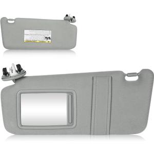 Sun Visor with Light for Toyota Camry 2007-2011 with Sunroof, Left Driver Side Gray Sunvisor Replace 74320-06800-B0 (Grey)
