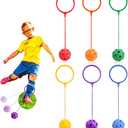 Skip Balls, 6 Colors, 5.91 Inch Diameter Ankle Toys Jump Ankle Ropes Skip and Jump Toys Sports Swing Balls for Girls Boys Gym Class Home Playground Exercising Body Fat Burning