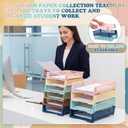 Weysat 12 Pcs Turn in Trays, Classroom Paper Tray, Morandi Tones, Narrow