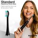 AquaSonic Standard Replacement Brush Heads | ADA Accepted | for Normal & Sensitive Teeth | Compatible with Many AquaSonic Toothbrush Handles (8 Pack Black)