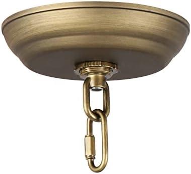 Giluta 5" Standard Light Canopy Kit with Maximum Fixture Weight of 40 Pounds Metal Ceiling Plate for Chandelier Pendant Lighting Flower Basket or DIY Projects, Bronze