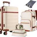YAMTION Luggage Sets 6 Piece,Hardside 20In Suitcase with Spinner Wheels,TSA Lock,Carry On Suitcase Travel Essentials for Personal Items